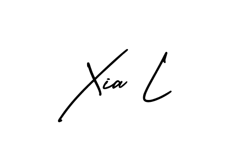 You should practise on your own different ways (AmerikaSignatureDemo-Regular) to write your name (Xia L) in signature. don't let someone else do it for you. Xia L signature style 3 images and pictures png