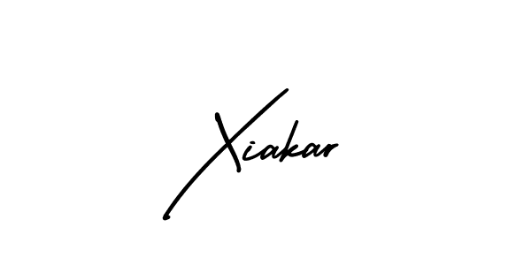 How to make Xiakar name signature. Use AmerikaSignatureDemo-Regular style for creating short signs online. This is the latest handwritten sign. Xiakar signature style 3 images and pictures png