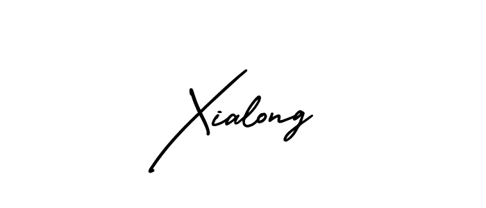 Make a beautiful signature design for name Xialong. With this signature (AmerikaSignatureDemo-Regular) style, you can create a handwritten signature for free. Xialong signature style 3 images and pictures png