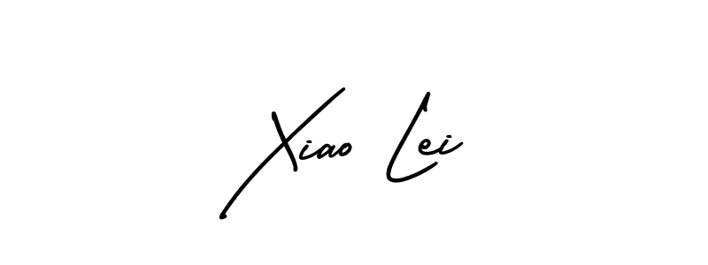 The best way (AmerikaSignatureDemo-Regular) to make a short signature is to pick only two or three words in your name. The name Xiao Lei include a total of six letters. For converting this name. Xiao Lei signature style 3 images and pictures png