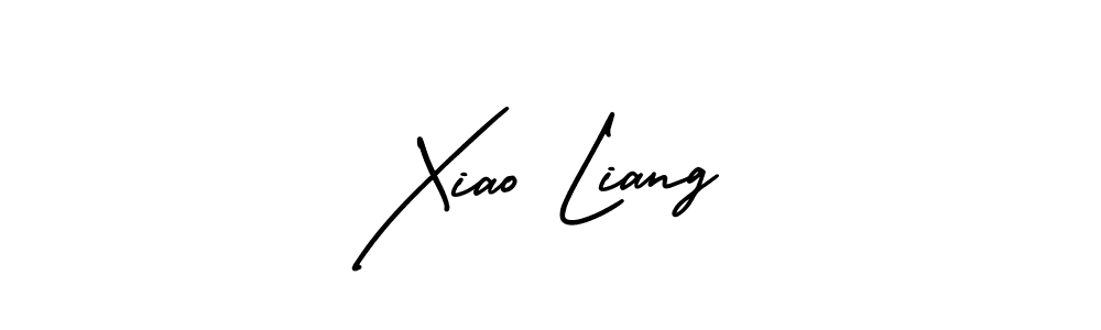 You should practise on your own different ways (AmerikaSignatureDemo-Regular) to write your name (Xiao Liang) in signature. don't let someone else do it for you. Xiao Liang signature style 3 images and pictures png