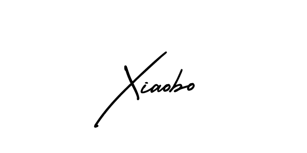 Xiaobo stylish signature style. Best Handwritten Sign (AmerikaSignatureDemo-Regular) for my name. Handwritten Signature Collection Ideas for my name Xiaobo. Xiaobo signature style 3 images and pictures png