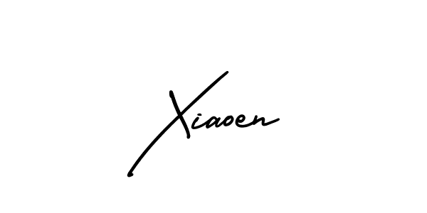 The best way (AmerikaSignatureDemo-Regular) to make a short signature is to pick only two or three words in your name. The name Xiaoen include a total of six letters. For converting this name. Xiaoen signature style 3 images and pictures png
