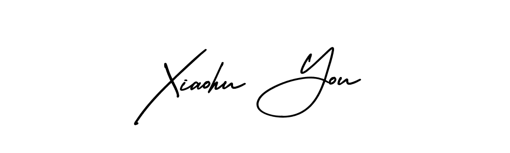 How to make Xiaohu You name signature. Use AmerikaSignatureDemo-Regular style for creating short signs online. This is the latest handwritten sign. Xiaohu You signature style 3 images and pictures png