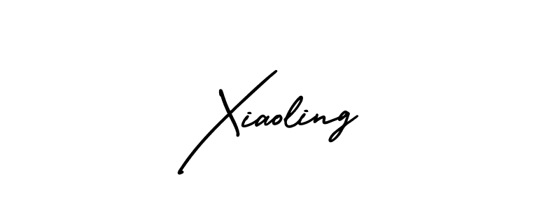 Make a beautiful signature design for name Xiaoling. With this signature (AmerikaSignatureDemo-Regular) style, you can create a handwritten signature for free. Xiaoling signature style 3 images and pictures png