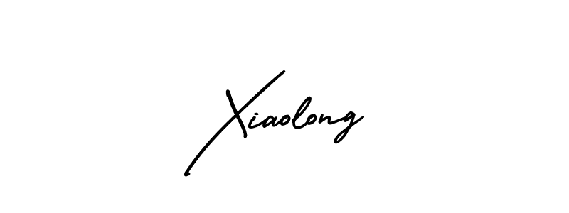 How to make Xiaolong name signature. Use AmerikaSignatureDemo-Regular style for creating short signs online. This is the latest handwritten sign. Xiaolong signature style 3 images and pictures png