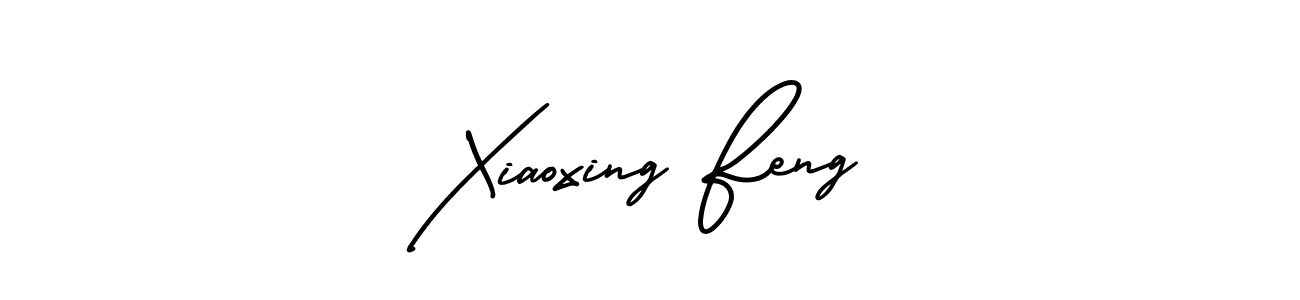 The best way (AmerikaSignatureDemo-Regular) to make a short signature is to pick only two or three words in your name. The name Xiaoxing Feng include a total of six letters. For converting this name. Xiaoxing Feng signature style 3 images and pictures png