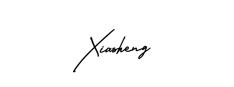 This is the best signature style for the Xiasheng name. Also you like these signature font (AmerikaSignatureDemo-Regular). Mix name signature. Xiasheng signature style 3 images and pictures png