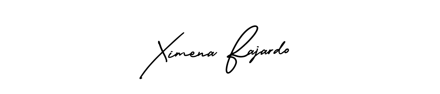 Best and Professional Signature Style for Ximena Fajardo. AmerikaSignatureDemo-Regular Best Signature Style Collection. Ximena Fajardo signature style 3 images and pictures png