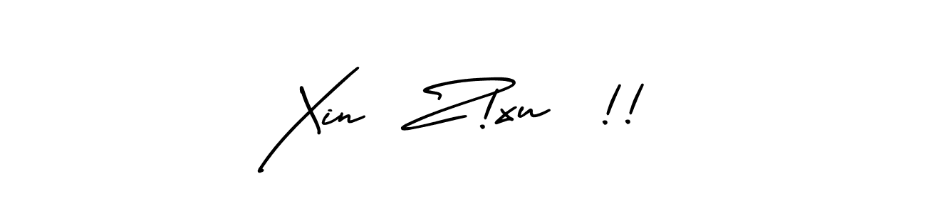 Xin  Z!xu  !! stylish signature style. Best Handwritten Sign (AmerikaSignatureDemo-Regular) for my name. Handwritten Signature Collection Ideas for my name Xin  Z!xu  !!. Xin  Z!xu  !! signature style 3 images and pictures png