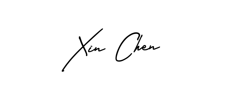 The best way (AmerikaSignatureDemo-Regular) to make a short signature is to pick only two or three words in your name. The name Xin Chen include a total of six letters. For converting this name. Xin Chen signature style 3 images and pictures png