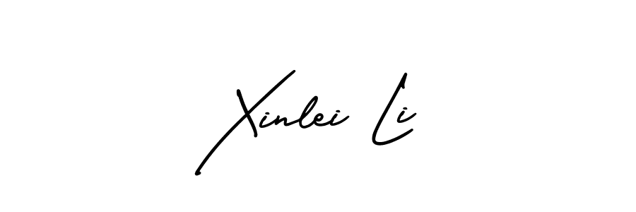 The best way (AmerikaSignatureDemo-Regular) to make a short signature is to pick only two or three words in your name. The name Xinlei Li include a total of six letters. For converting this name. Xinlei Li signature style 3 images and pictures png