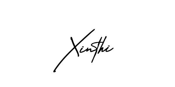 How to make Xinthi signature? AmerikaSignatureDemo-Regular is a professional autograph style. Create handwritten signature for Xinthi name. Xinthi signature style 3 images and pictures png