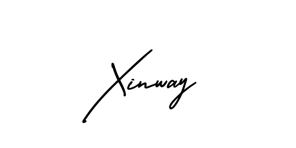 Xinway stylish signature style. Best Handwritten Sign (AmerikaSignatureDemo-Regular) for my name. Handwritten Signature Collection Ideas for my name Xinway. Xinway signature style 3 images and pictures png