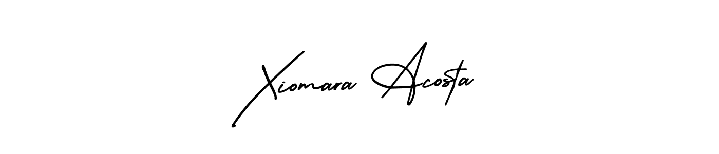 AmerikaSignatureDemo-Regular is a professional signature style that is perfect for those who want to add a touch of class to their signature. It is also a great choice for those who want to make their signature more unique. Get Xiomara Acosta name to fancy signature for free. Xiomara Acosta signature style 3 images and pictures png
