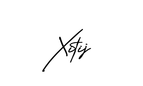 Xitij stylish signature style. Best Handwritten Sign (AmerikaSignatureDemo-Regular) for my name. Handwritten Signature Collection Ideas for my name Xitij. Xitij signature style 3 images and pictures png