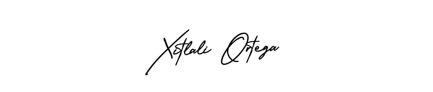 Xitlali Ortega stylish signature style. Best Handwritten Sign (AmerikaSignatureDemo-Regular) for my name. Handwritten Signature Collection Ideas for my name Xitlali Ortega. Xitlali Ortega signature style 3 images and pictures png