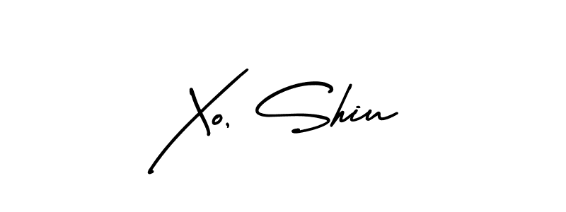 You should practise on your own different ways (AmerikaSignatureDemo-Regular) to write your name (Xo, Shiu) in signature. don't let someone else do it for you. Xo, Shiu signature style 3 images and pictures png