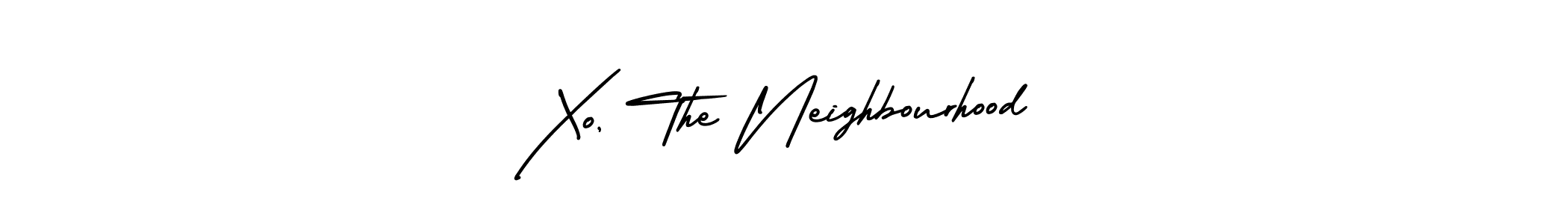 AmerikaSignatureDemo-Regular is a professional signature style that is perfect for those who want to add a touch of class to their signature. It is also a great choice for those who want to make their signature more unique. Get Xo, The Neighbourhood name to fancy signature for free. Xo, The Neighbourhood signature style 3 images and pictures png