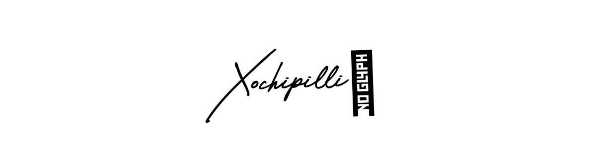 The best way (AmerikaSignatureDemo-Regular) to make a short signature is to pick only two or three words in your name. The name Xochipilliç include a total of six letters. For converting this name. Xochipilliç signature style 3 images and pictures png