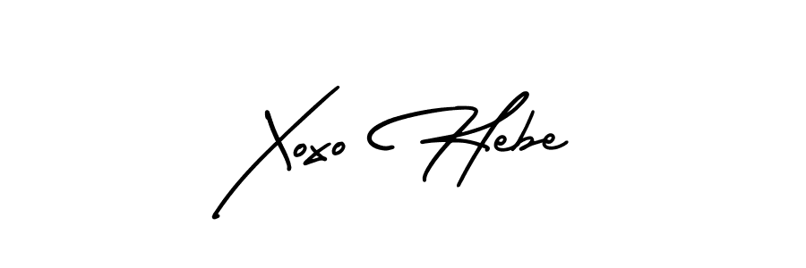 How to Draw Xoxo Hebe signature style? AmerikaSignatureDemo-Regular is a latest design signature styles for name Xoxo Hebe. Xoxo Hebe signature style 3 images and pictures png