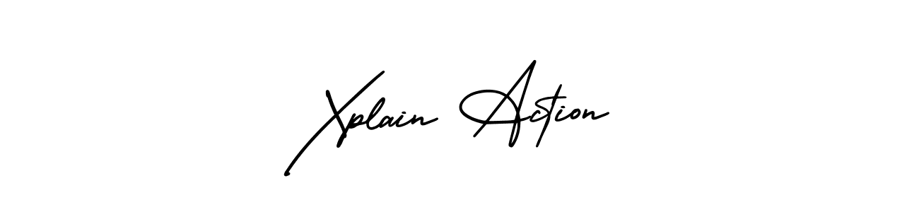 Create a beautiful signature design for name Xplain Action. With this signature (AmerikaSignatureDemo-Regular) fonts, you can make a handwritten signature for free. Xplain Action signature style 3 images and pictures png