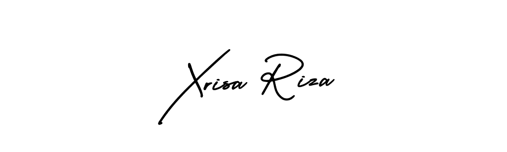 Make a beautiful signature design for name Xrisa Riza. With this signature (AmerikaSignatureDemo-Regular) style, you can create a handwritten signature for free. Xrisa Riza signature style 3 images and pictures png