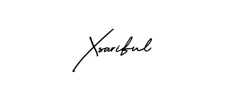 How to Draw Xsariful signature style? AmerikaSignatureDemo-Regular is a latest design signature styles for name Xsariful. Xsariful signature style 3 images and pictures png