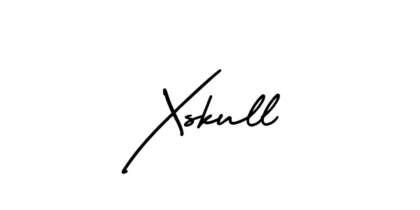 How to make Xskull name signature. Use AmerikaSignatureDemo-Regular style for creating short signs online. This is the latest handwritten sign. Xskull signature style 3 images and pictures png