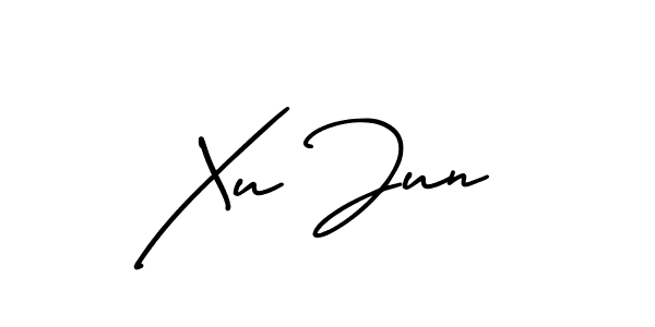 Also You can easily find your signature by using the search form. We will create Xu Jun name handwritten signature images for you free of cost using AmerikaSignatureDemo-Regular sign style. Xu Jun signature style 3 images and pictures png