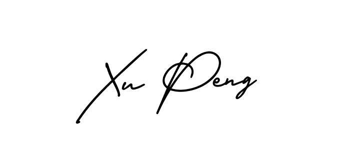 Use a signature maker to create a handwritten signature online. With this signature software, you can design (AmerikaSignatureDemo-Regular) your own signature for name Xu Peng. Xu Peng signature style 3 images and pictures png