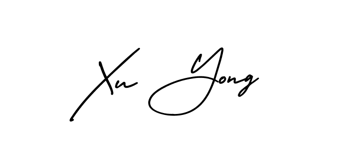 This is the best signature style for the Xu Yong name. Also you like these signature font (AmerikaSignatureDemo-Regular). Mix name signature. Xu Yong signature style 3 images and pictures png
