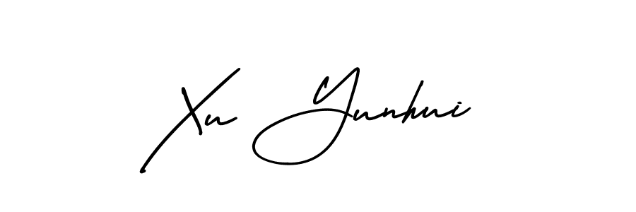 Also You can easily find your signature by using the search form. We will create Xu Yunhui name handwritten signature images for you free of cost using AmerikaSignatureDemo-Regular sign style. Xu Yunhui signature style 3 images and pictures png