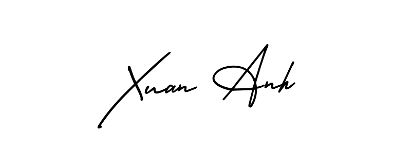 Make a short Xuan Anh signature style. Manage your documents anywhere anytime using AmerikaSignatureDemo-Regular. Create and add eSignatures, submit forms, share and send files easily. Xuan Anh signature style 3 images and pictures png