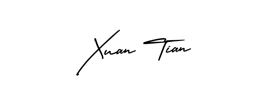 How to make Xuan Tian name signature. Use AmerikaSignatureDemo-Regular style for creating short signs online. This is the latest handwritten sign. Xuan Tian signature style 3 images and pictures png