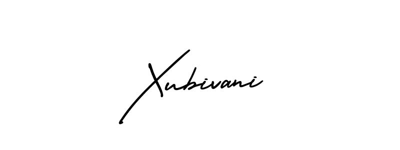 How to make Xubivani name signature. Use AmerikaSignatureDemo-Regular style for creating short signs online. This is the latest handwritten sign. Xubivani signature style 3 images and pictures png