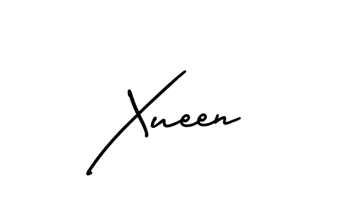 You should practise on your own different ways (AmerikaSignatureDemo-Regular) to write your name (Xueen) in signature. don't let someone else do it for you. Xueen signature style 3 images and pictures png