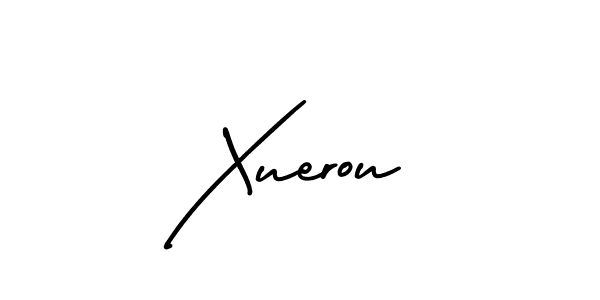The best way (AmerikaSignatureDemo-Regular) to make a short signature is to pick only two or three words in your name. The name Xuerou include a total of six letters. For converting this name. Xuerou signature style 3 images and pictures png