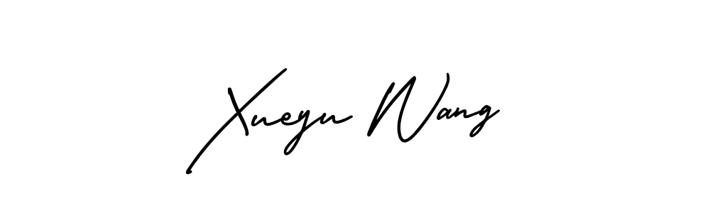 You should practise on your own different ways (AmerikaSignatureDemo-Regular) to write your name (Xueyu Wang) in signature. don't let someone else do it for you. Xueyu Wang signature style 3 images and pictures png