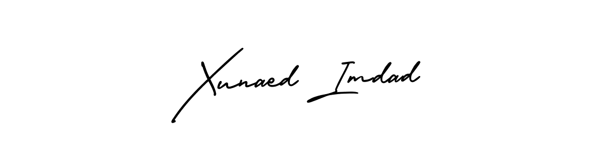 It looks lik you need a new signature style for name Xunaed Imdad. Design unique handwritten (AmerikaSignatureDemo-Regular) signature with our free signature maker in just a few clicks. Xunaed Imdad signature style 3 images and pictures png