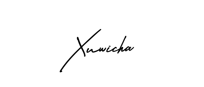 Also You can easily find your signature by using the search form. We will create Xuwicha name handwritten signature images for you free of cost using AmerikaSignatureDemo-Regular sign style. Xuwicha signature style 3 images and pictures png