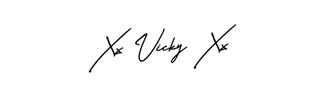 Use a signature maker to create a handwritten signature online. With this signature software, you can design (AmerikaSignatureDemo-Regular) your own signature for name Xx Vicky Xx. Xx Vicky Xx signature style 3 images and pictures png