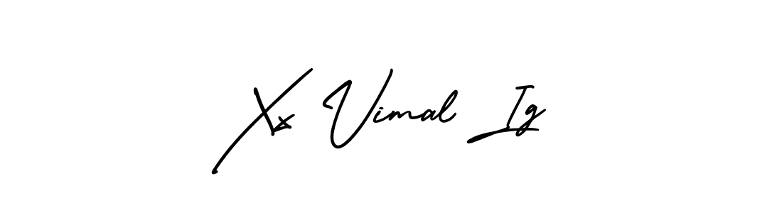 The best way (AmerikaSignatureDemo-Regular) to make a short signature is to pick only two or three words in your name. The name Xx Vimal Ig include a total of six letters. For converting this name. Xx Vimal Ig signature style 3 images and pictures png
