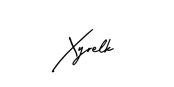 How to Draw Xyrelk signature style? AmerikaSignatureDemo-Regular is a latest design signature styles for name Xyrelk. Xyrelk signature style 3 images and pictures png