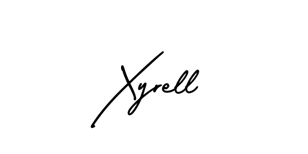 How to Draw Xyrell signature style? AmerikaSignatureDemo-Regular is a latest design signature styles for name Xyrell. Xyrell signature style 3 images and pictures png