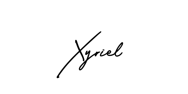 How to make Xyriel signature? AmerikaSignatureDemo-Regular is a professional autograph style. Create handwritten signature for Xyriel name. Xyriel signature style 3 images and pictures png