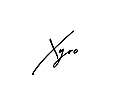 Xyro stylish signature style. Best Handwritten Sign (AmerikaSignatureDemo-Regular) for my name. Handwritten Signature Collection Ideas for my name Xyro. Xyro signature style 3 images and pictures png
