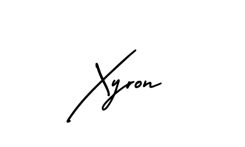 Create a beautiful signature design for name Xyron. With this signature (AmerikaSignatureDemo-Regular) fonts, you can make a handwritten signature for free. Xyron signature style 3 images and pictures png