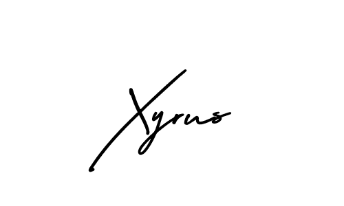 It looks lik you need a new signature style for name Xyrus. Design unique handwritten (AmerikaSignatureDemo-Regular) signature with our free signature maker in just a few clicks. Xyrus signature style 3 images and pictures png