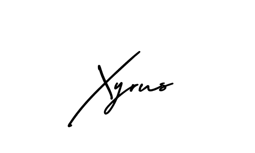 How to make Xyrus signature? AmerikaSignatureDemo-Regular is a professional autograph style. Create handwritten signature for Xyrus name. Xyrus signature style 3 images and pictures png